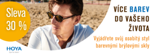 30% sleva na barevné čočky značky HOYA